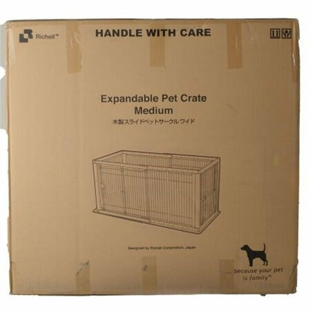 RICHELL Expandable Pet Crate with Floor Tray 94921